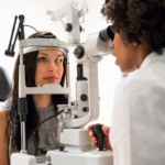 patient getting an eye exam