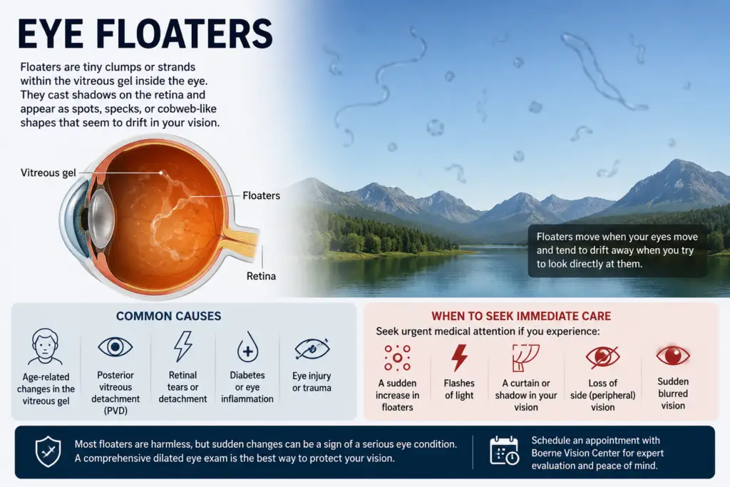 diagram on eye floaters